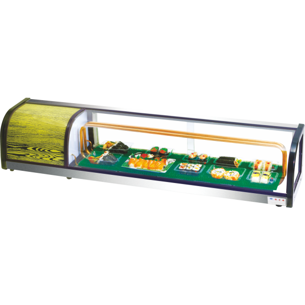 Desktop Refrigerated Sushi Display Case with Visible Copper Tube – SCLG4 Series - Image 2