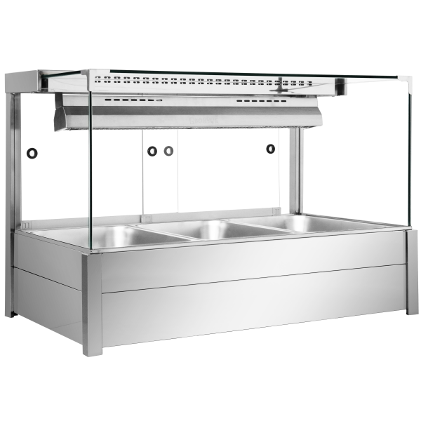 Column-free insulated soup warmer counter with adjustable temperature, suitable for hotels and banquet halls