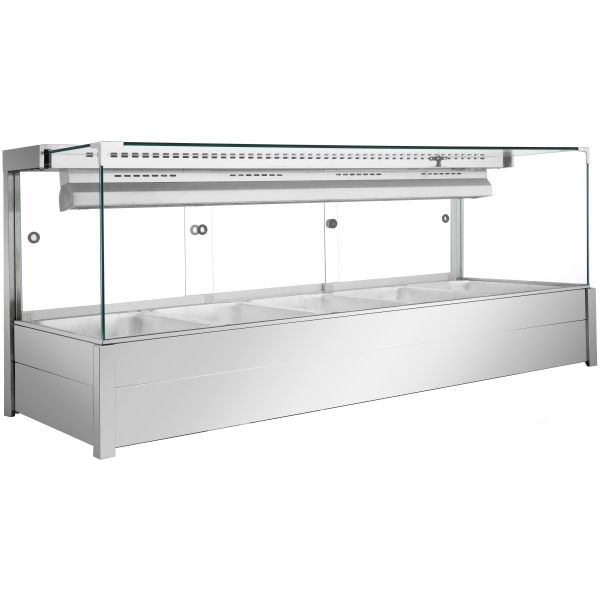 Column-free insulated soup warmer counter with adjustable temperature, suitable for hotels and banquet halls