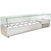Countertop refrigerated display cabinet with glass or stainless-steel lid, ideal for salads and cold dishes