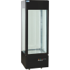 single door flower display cabinet with four-sided tempered glass, bottom control panel and wheels