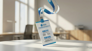 Close-up of a Xinya Refrigeration corporate badge displaying the company's strict Quality Policy and customer satisfaction targets.